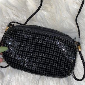 Sequin black mini purse
